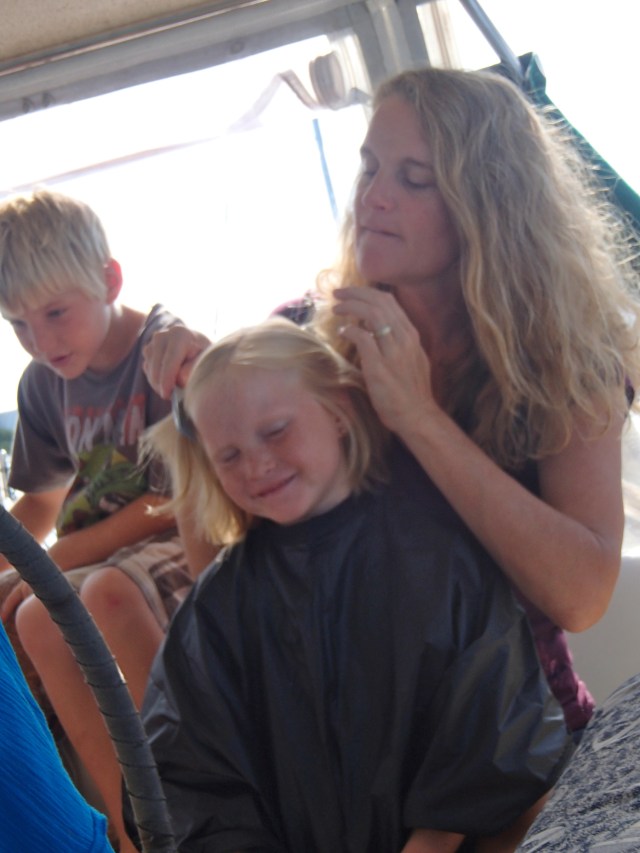 Giving Bella a Haircut